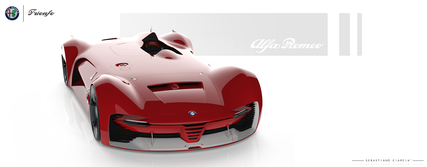 alfa romeo ，Sports car，racing，Hand drawn，