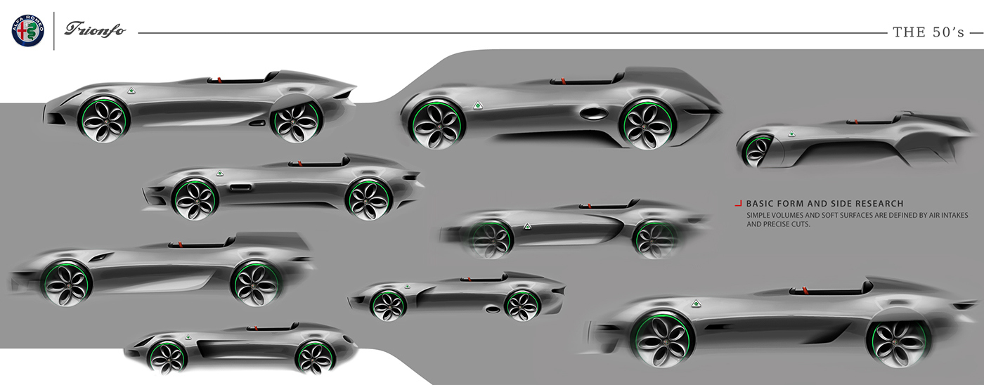 alfa romeo ，Sports car，racing，Hand drawn，