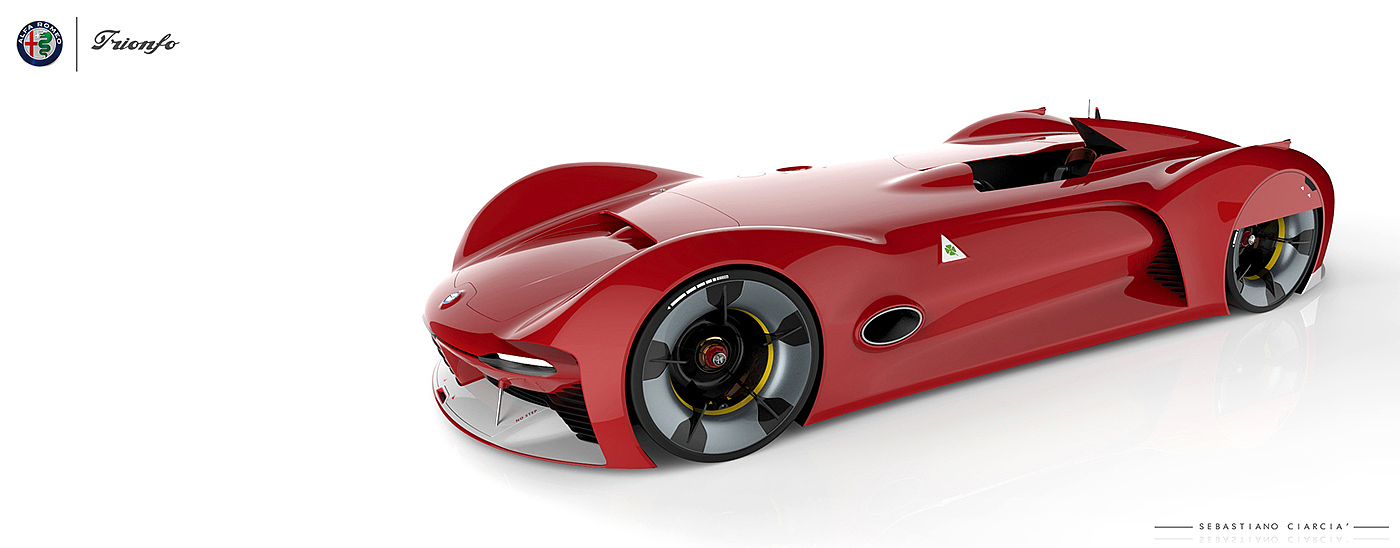 alfa romeo ，Sports car，racing，Hand drawn，