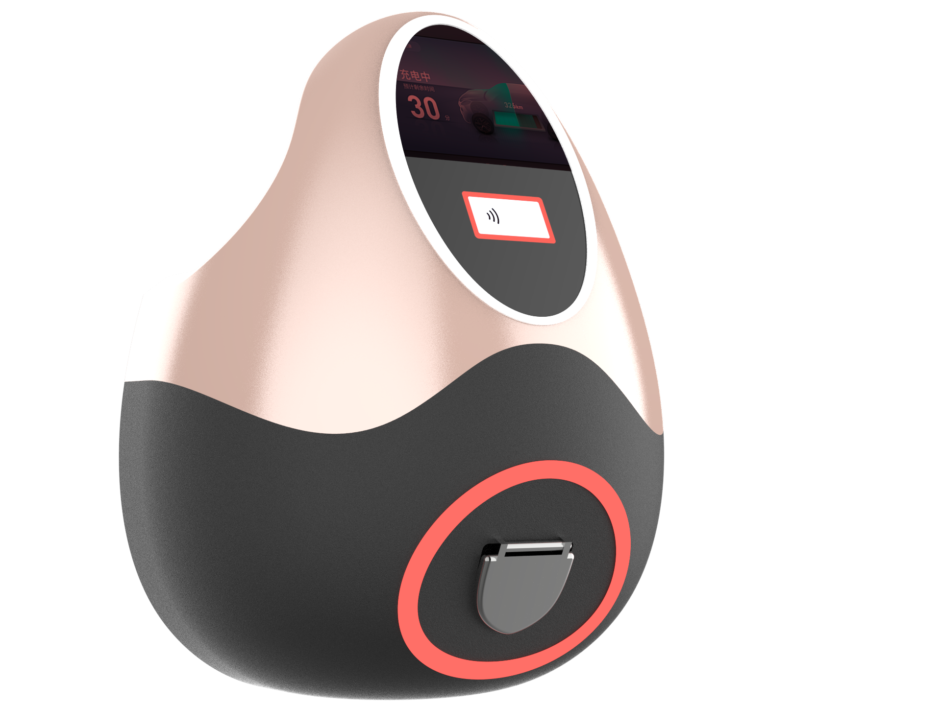 Charging pile design，portable，Wall mounted，New energy vehicle，