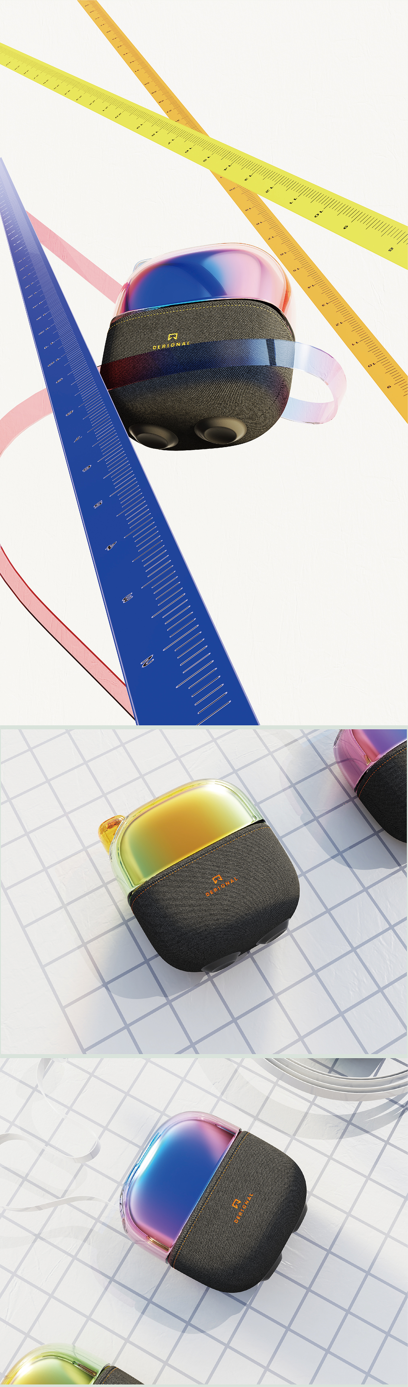 New Rubik's Cube Tape Measure，cmf，Color contrast，fabric texture，Color system，Office tools，