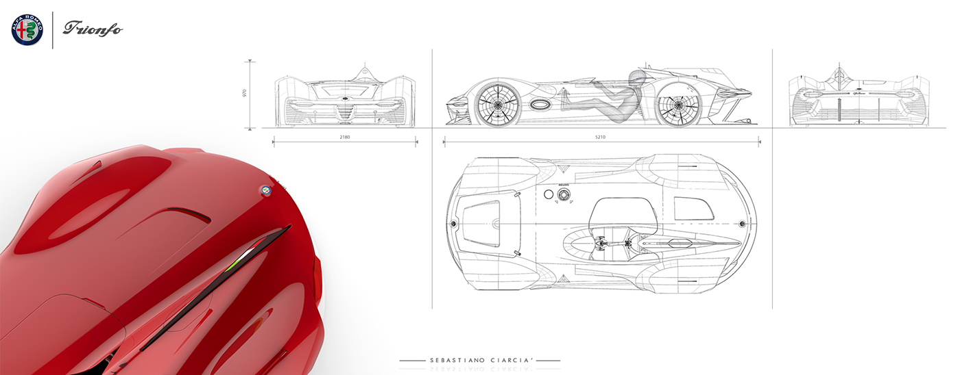 alfa romeo ，Sports car，racing，Hand drawn，