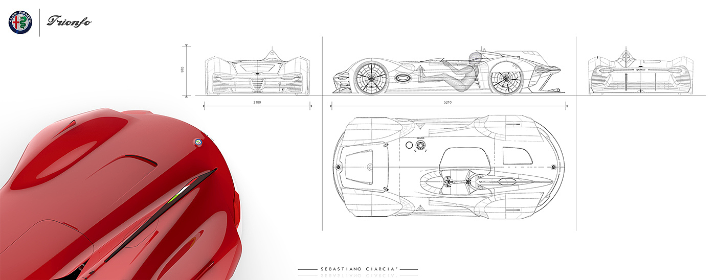 alfa romeo ，Sports car，racing，Hand drawn，