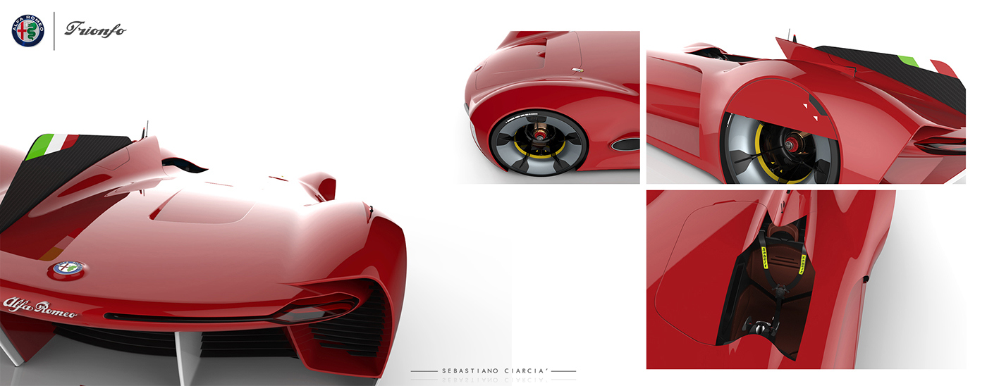 alfa romeo ，Sports car，racing，Hand drawn，