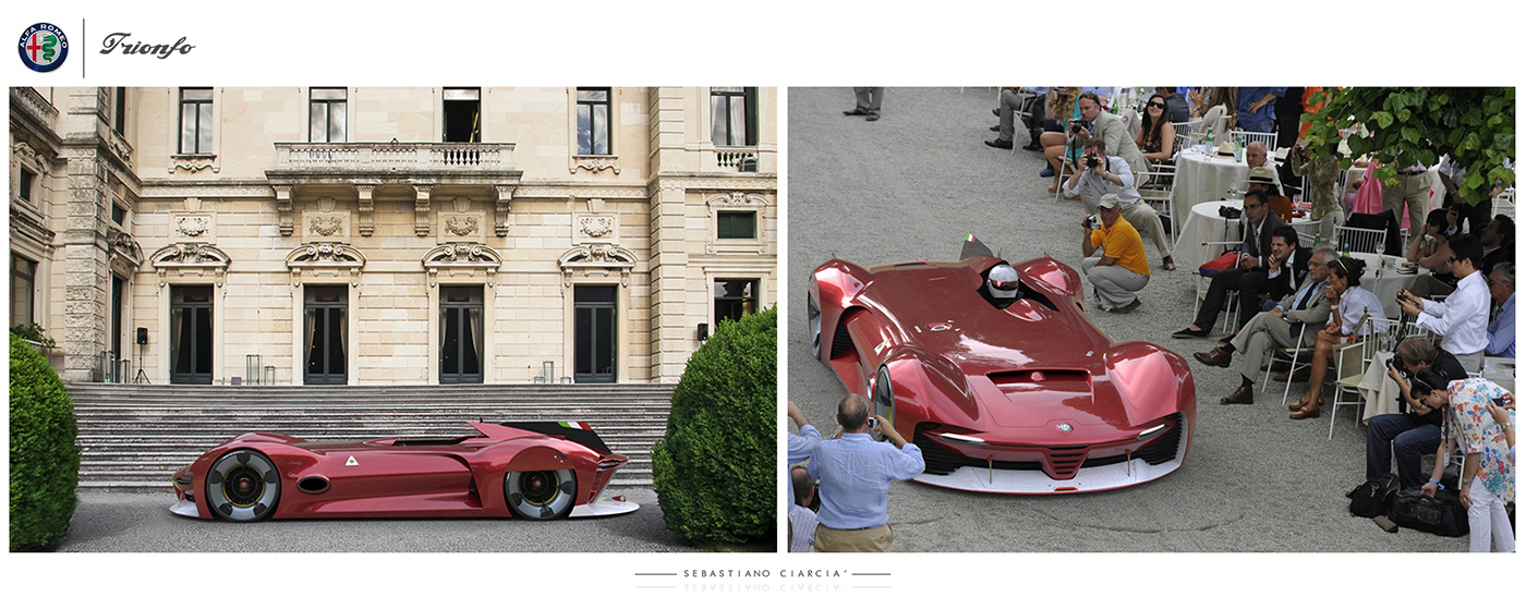 alfa romeo ，Sports car，racing，Hand drawn，