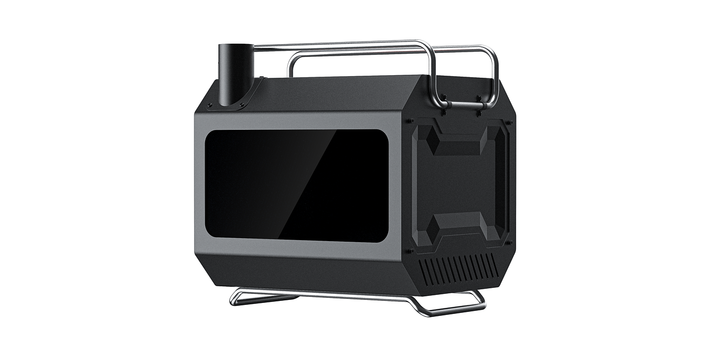 outdoors，baking stove，sheet metal，black，