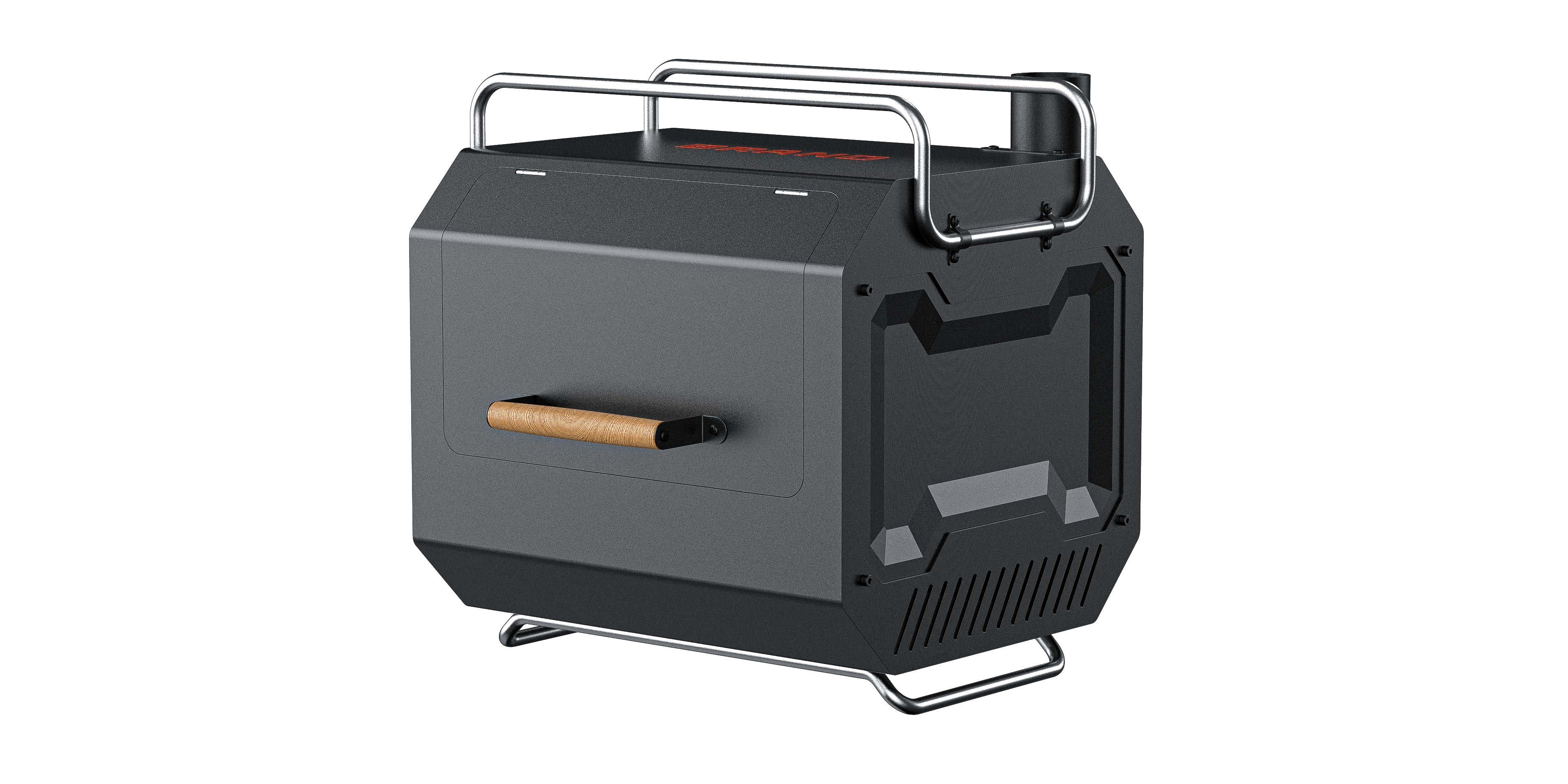 outdoors，baking stove，sheet metal，black，