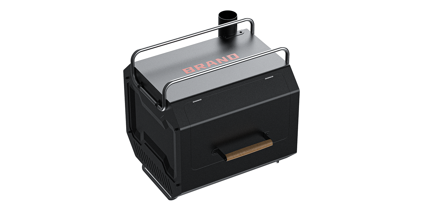 outdoors，baking stove，sheet metal，black，