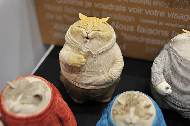 Sculpture，Toy design，Brain hole，lovely，cute pet，lady baby ，Charmingly naive，Clay modeling，Bionics Design ，cat，