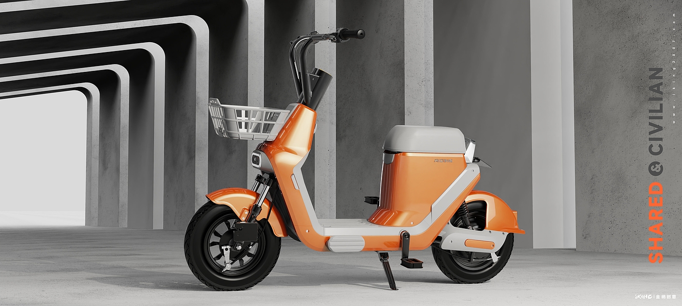 carpooling，Electric vehicle design，New national standard electric bicycle，vehicle，Kinner creative，industrial design，product design，Appearance design，