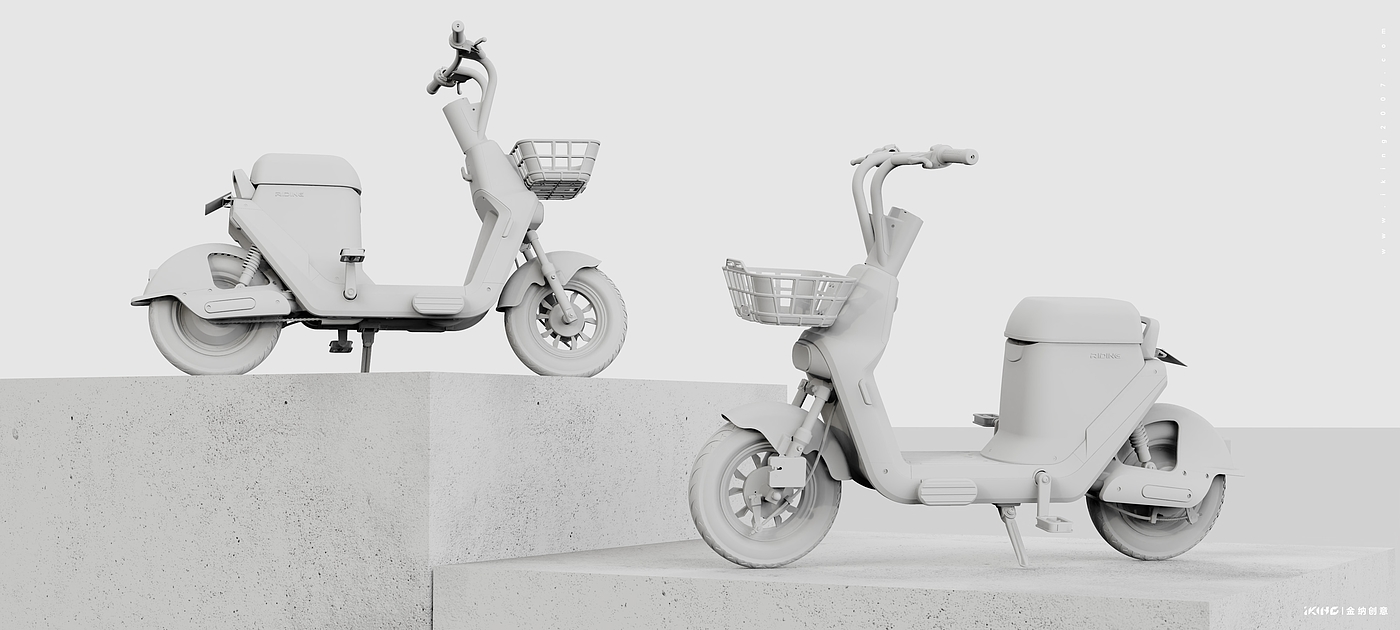 carpooling，Electric vehicle design，New national standard electric bicycle，vehicle，Kinner creative，industrial design，product design，Appearance design，