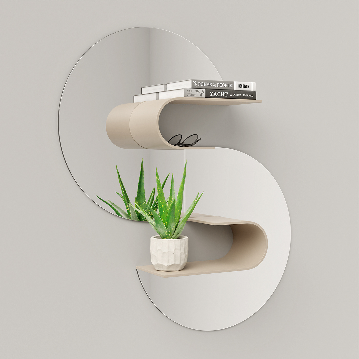 WAVE，furniture，mirror，Shelf，