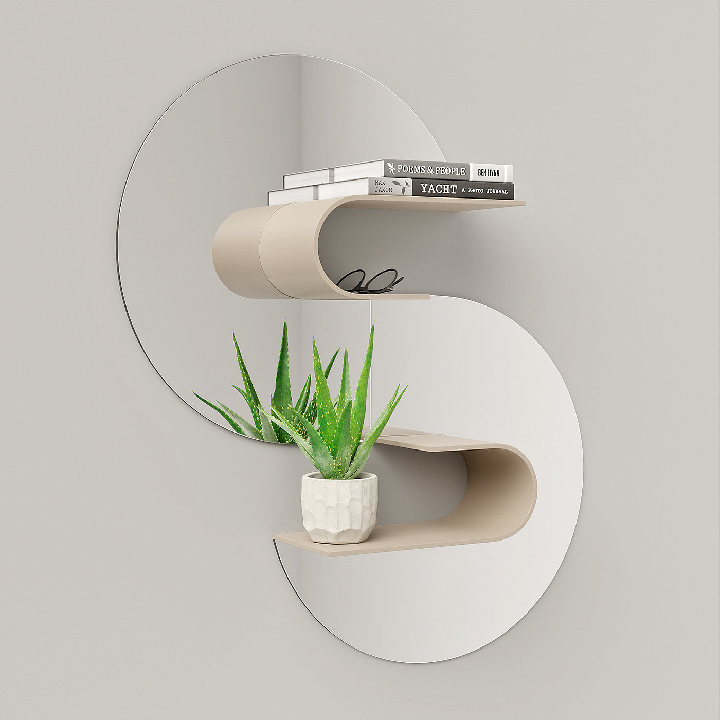 WAVE，furniture，mirror，Shelf，