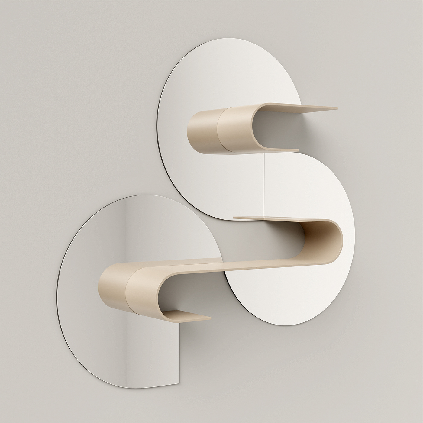 WAVE，furniture，mirror，Shelf，