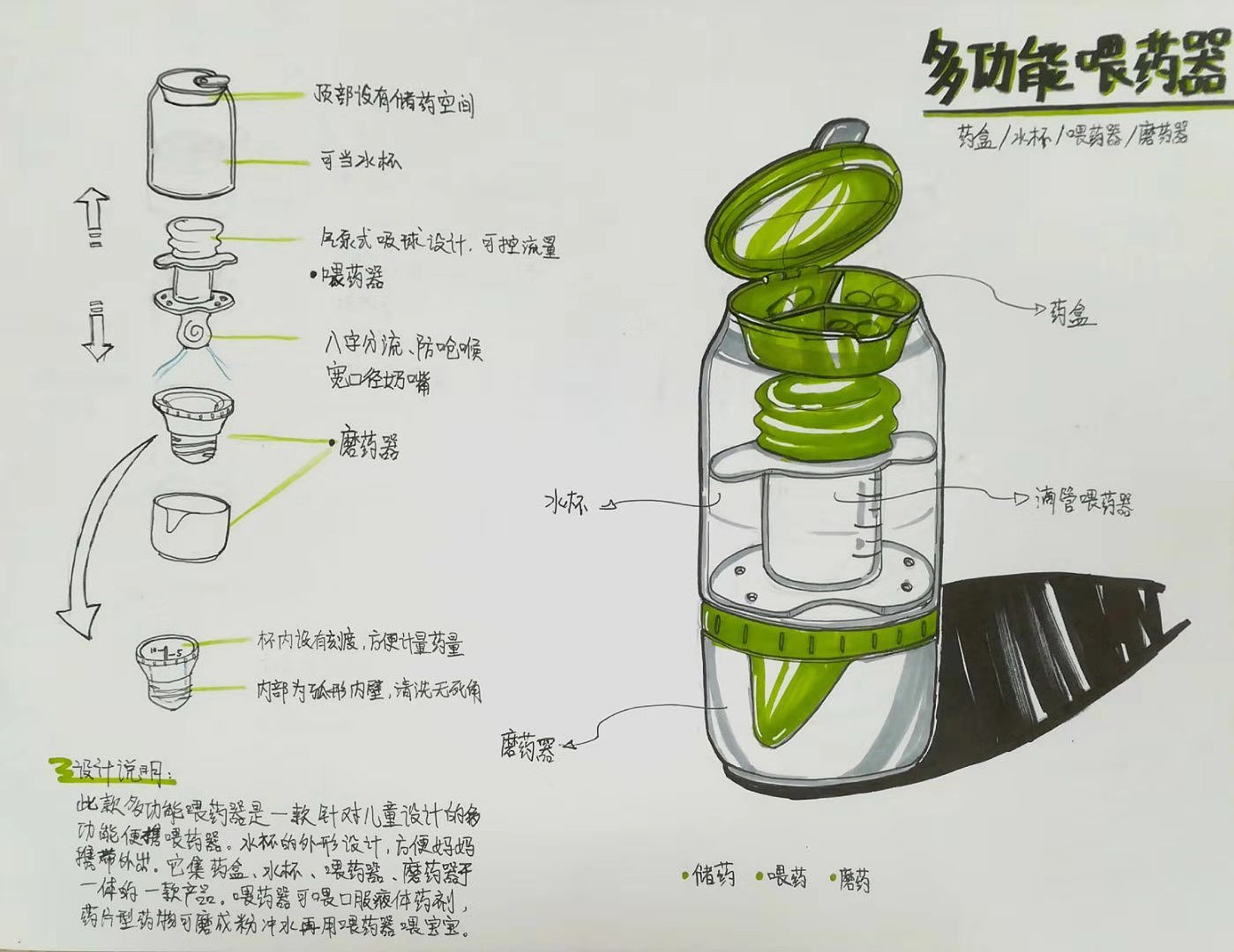 Medicine box，Medicine Box Water Cup，Multi-function drug feeder，Intelligent medicine box，