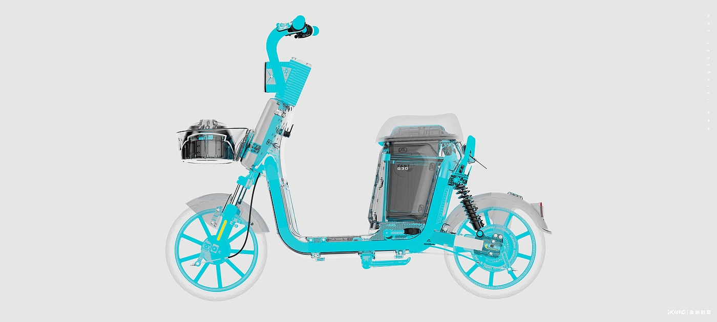 Electric vehicle design，Vehicle design，Two wheeled vehicle design，Shared Bicycle Design，Kinner creative，