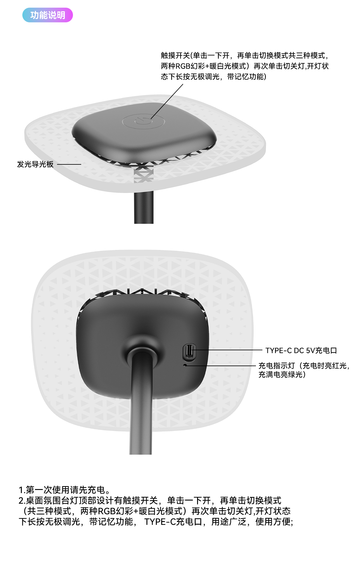 DIY design，Mirage，Desk lamp，