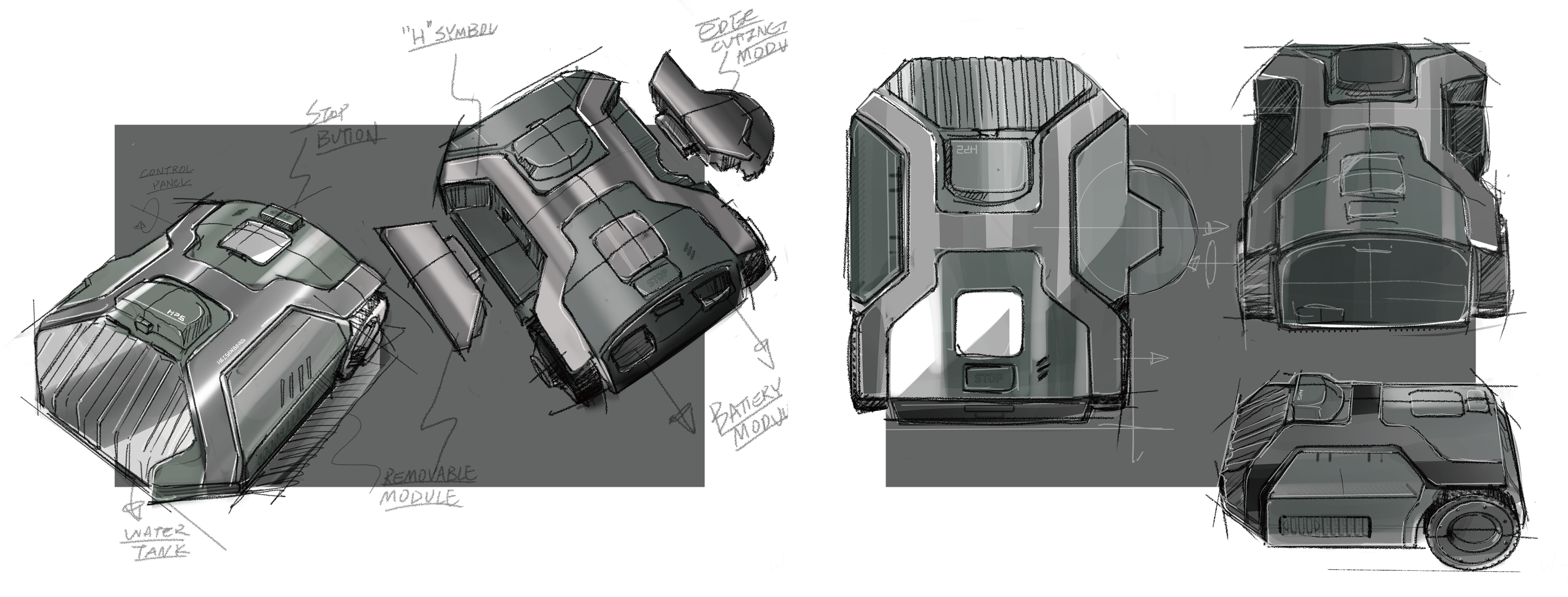 lawn mower，Outdoor product design，industrial design，Mower design，Intelligent mower，Intelligent device，Design，Brand design，