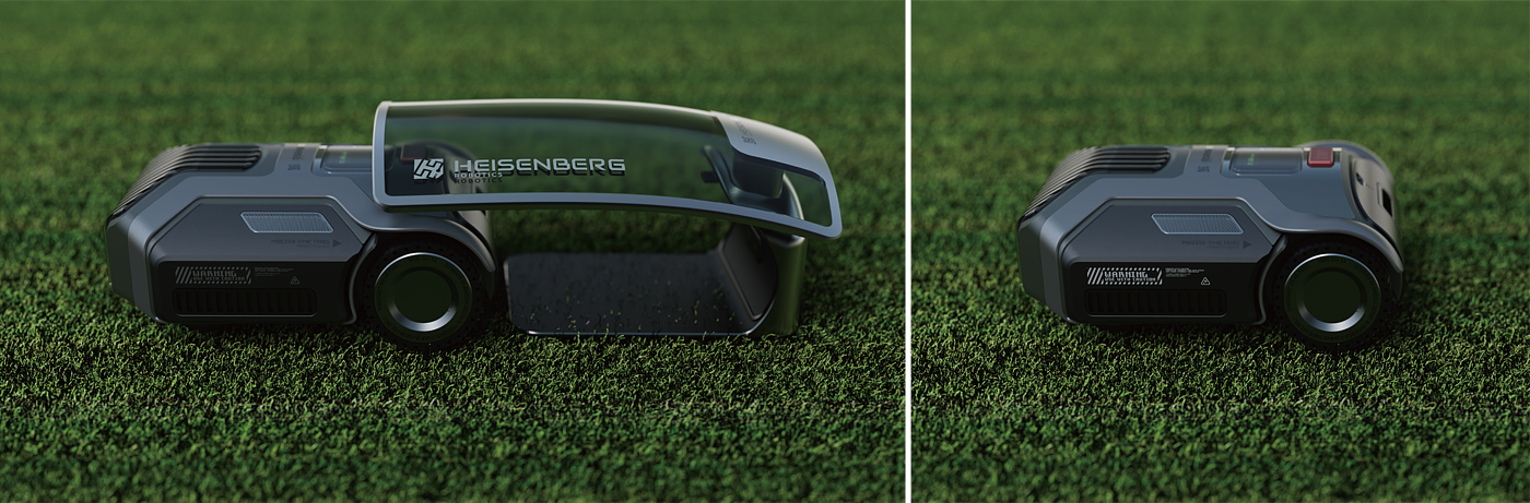lawn mower，Outdoor product design，industrial design，Mower design，Intelligent mower，Intelligent device，Design，Brand design，