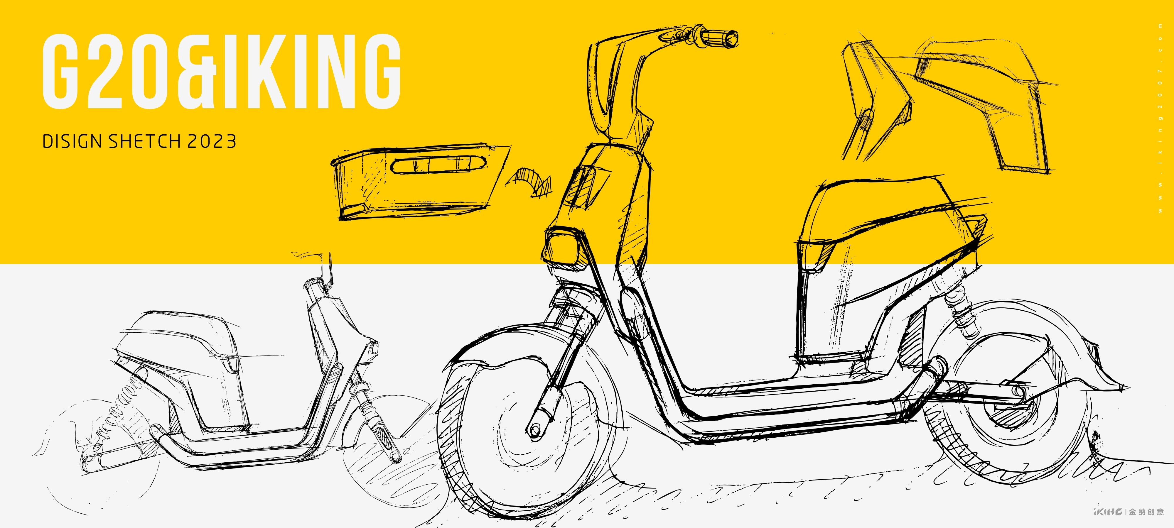 Two wheeled vehicle design，Product appearance design，Vehicle design，KINA INDUSTRIAL DESIGN，Kinner creative，