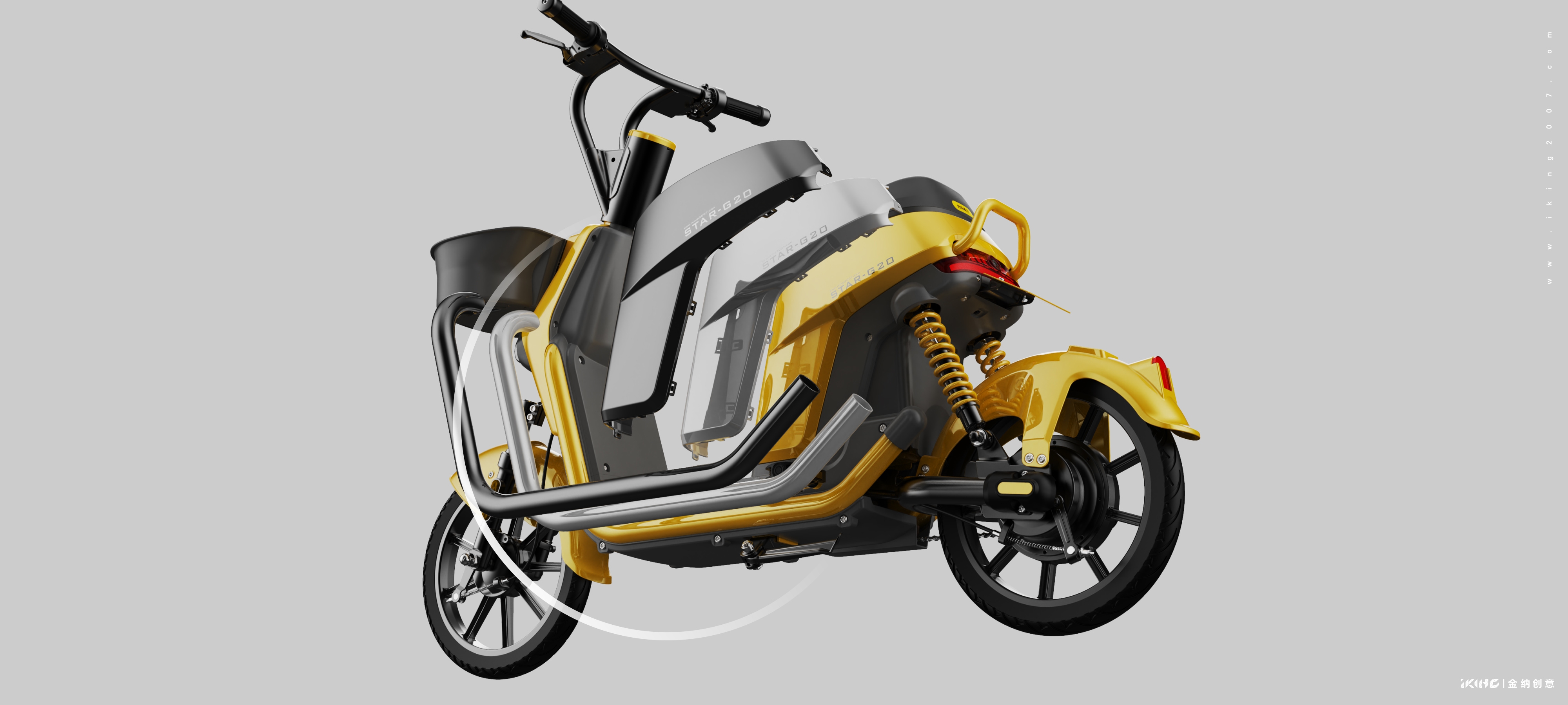 Two wheeled vehicle design，Product appearance design，Vehicle design，KINA INDUSTRIAL DESIGN，Kinner creative，