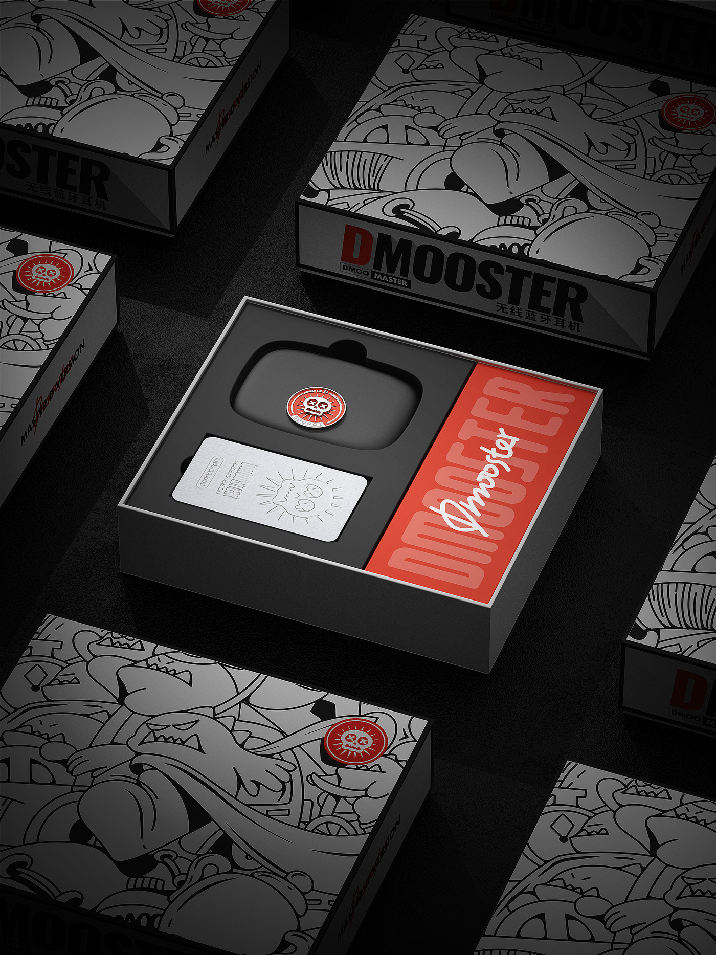 Big Monster，dmooster，Bluetooth headset，ows，industrial design，headset，3c，brand，
