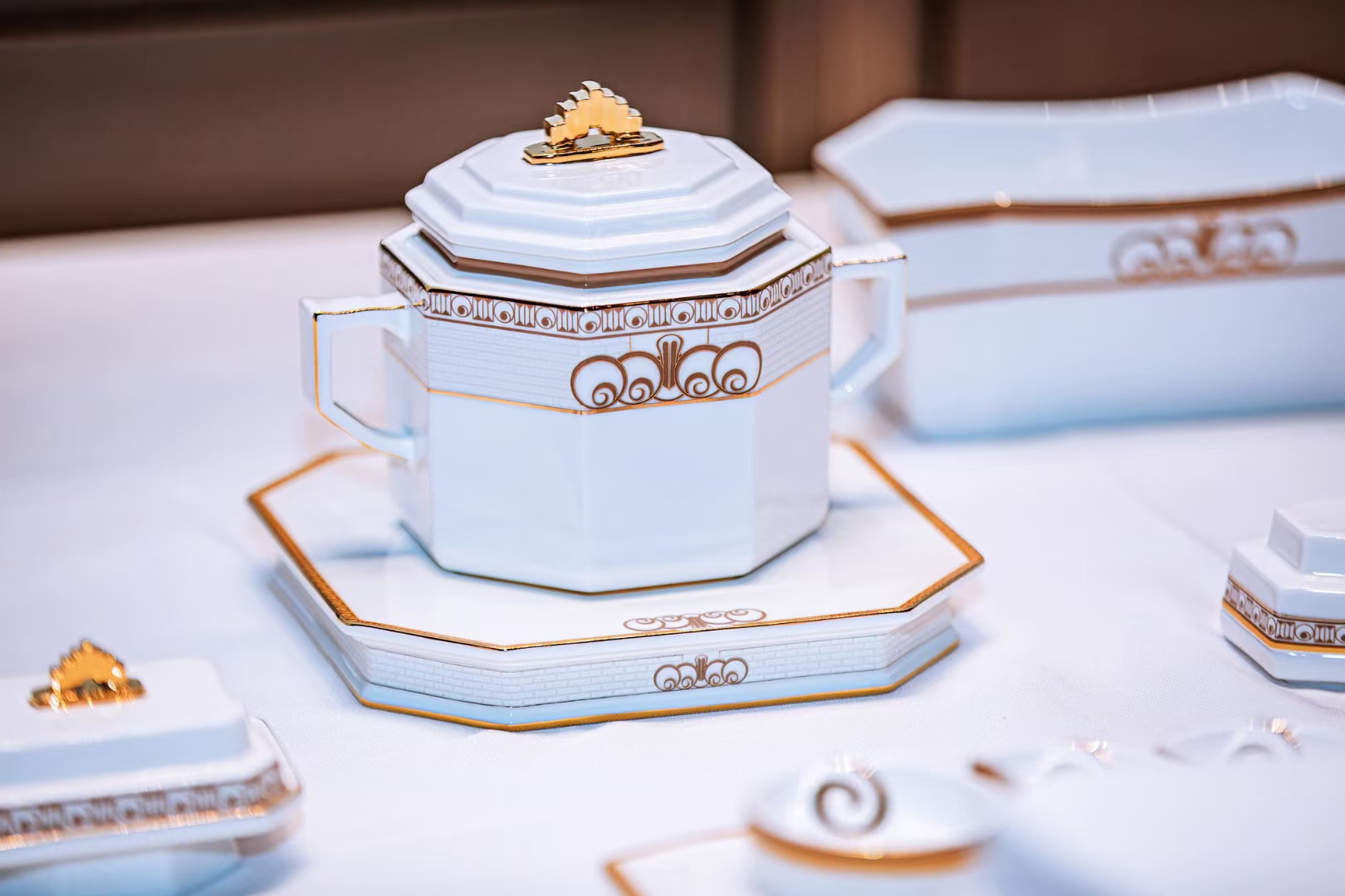 State Banquet Tableware，Ceramic design，3D Proofing，Hotel customization，