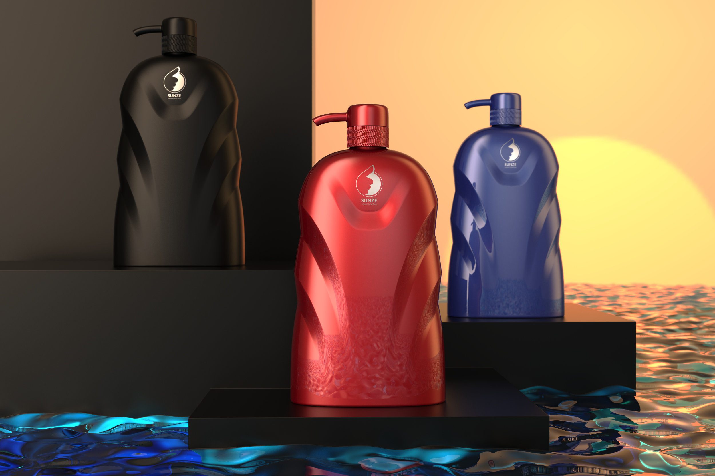 Shower gel bottle, shower gel, protective products, luxury，