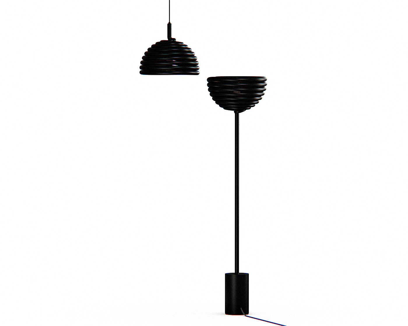 Aluminum tube，Floor lamp，a chandelier，Spiral，