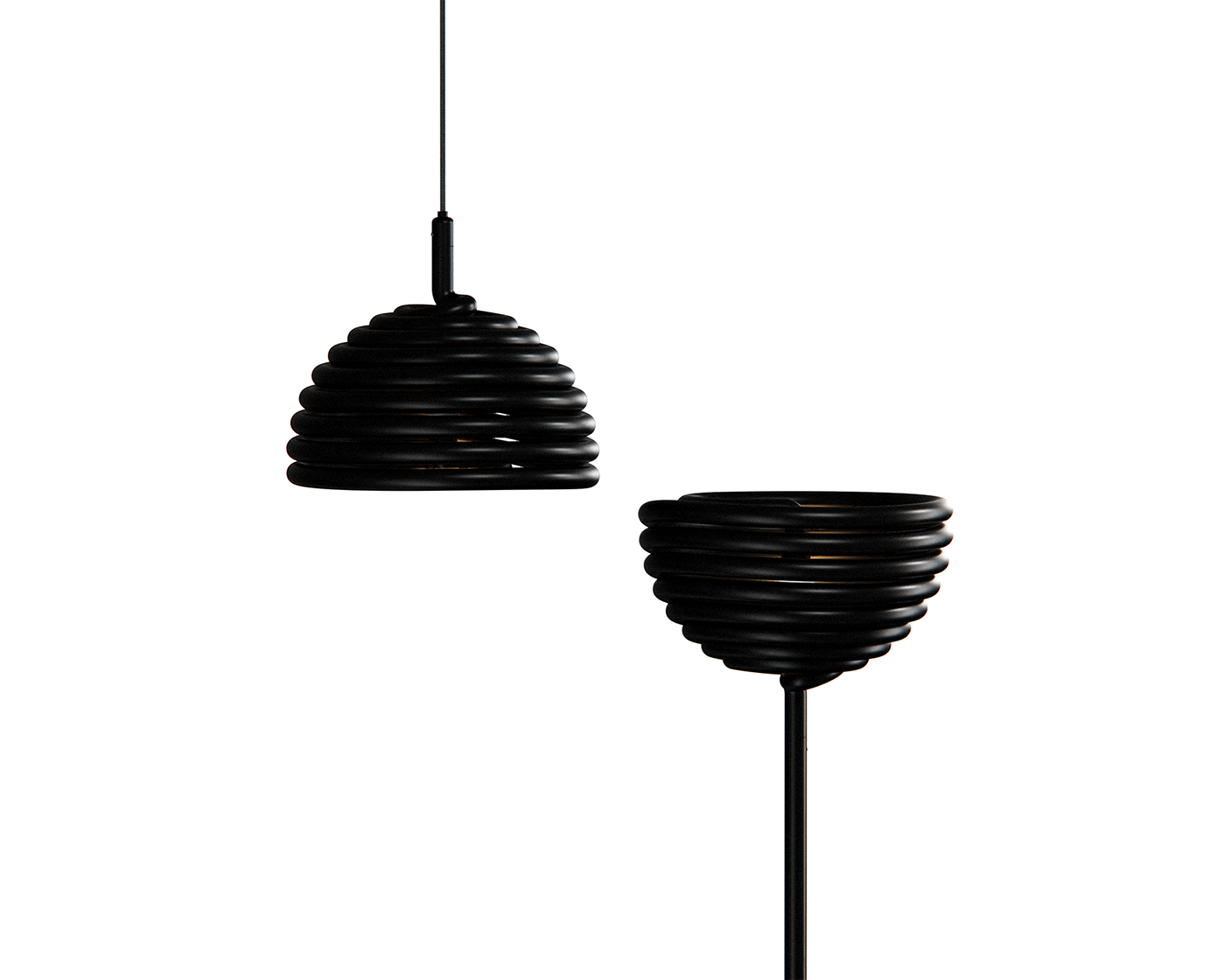 Aluminum tube，Floor lamp，a chandelier，Spiral，