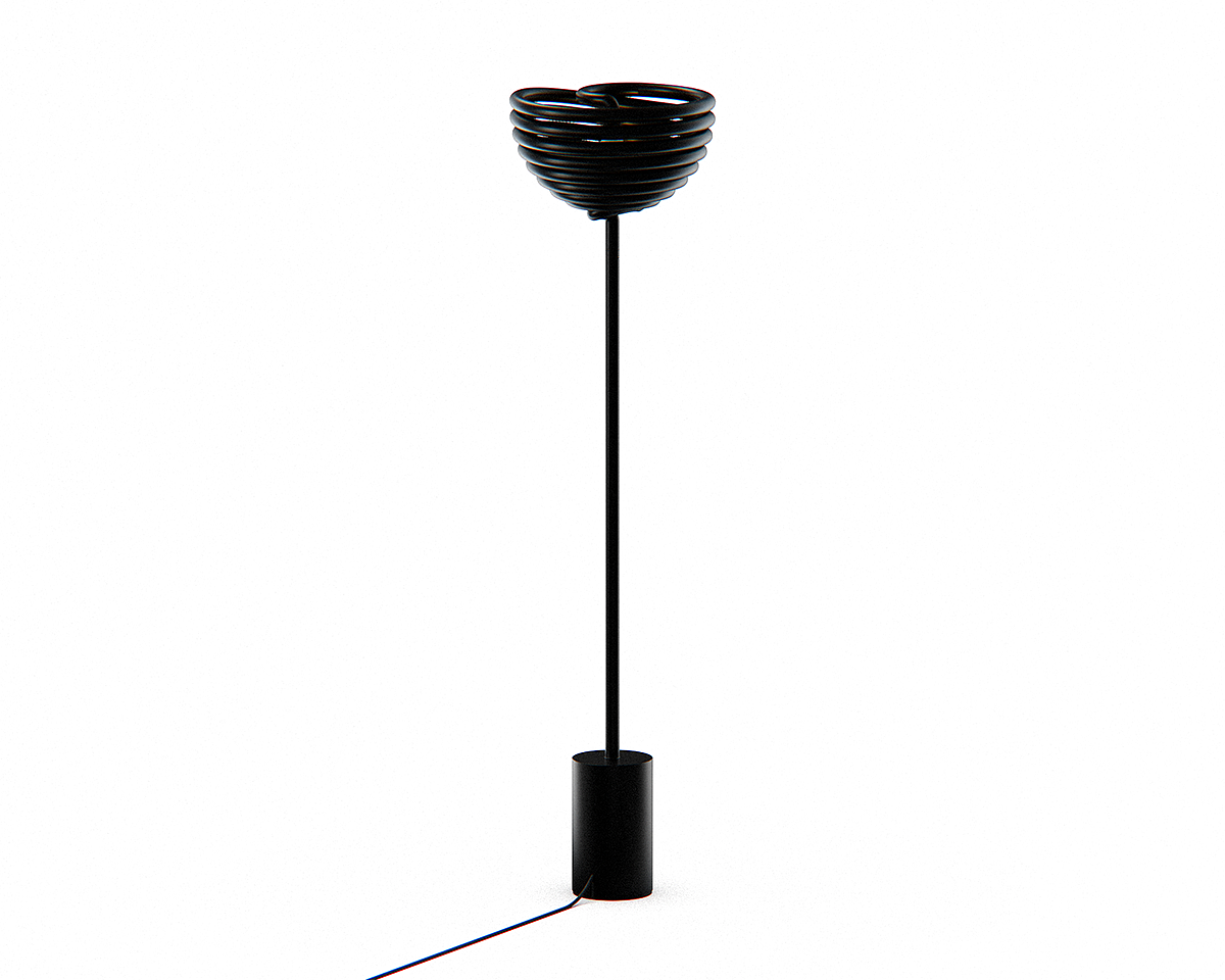 Aluminum tube，Floor lamp，a chandelier，Spiral，