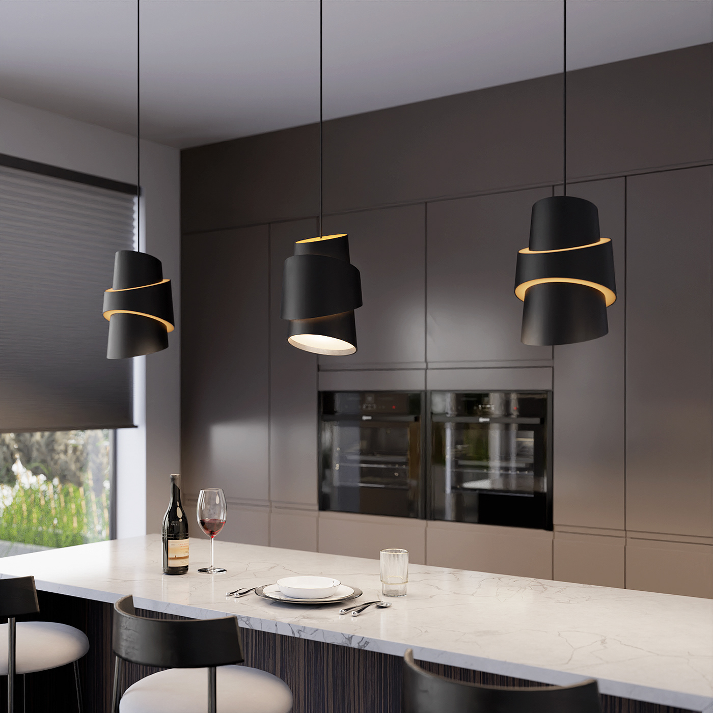 Croissant chandelier，Modern design，Exquisite lighting，