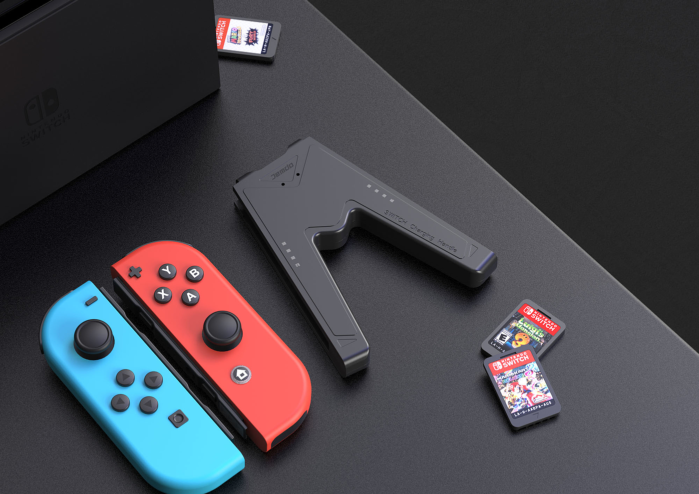 Nintendo switch，Game accessories，Charging grip，ID design，Appearance design，Mario Element，