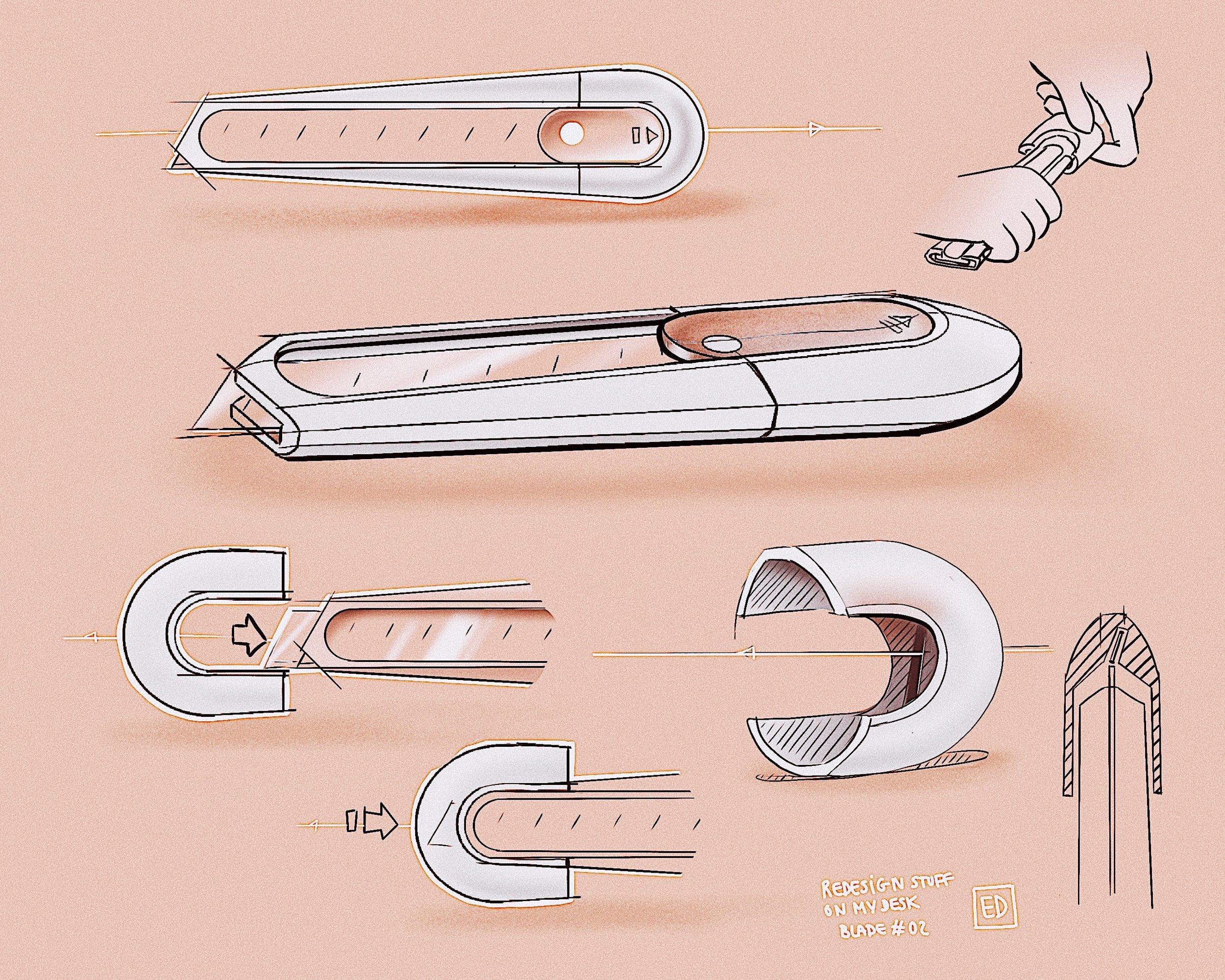 Sharp Knife，Model，product design，