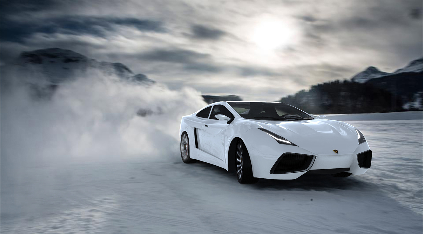 Lamborghini，Sports car，Hand drawn，Super car，