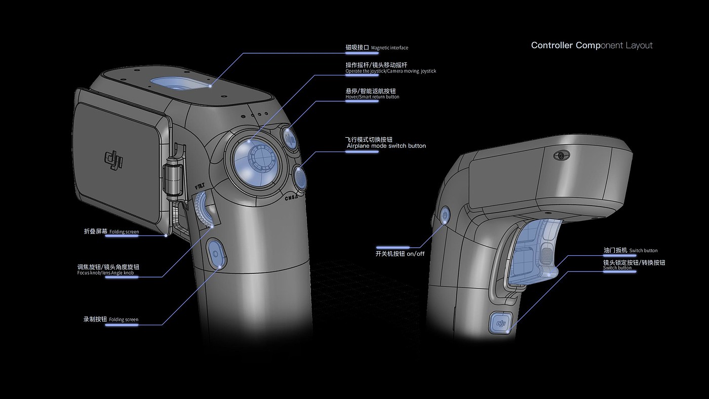 无人机，摇杆，数码智能，大疆，模块化产品，手持云台相机，手柄，