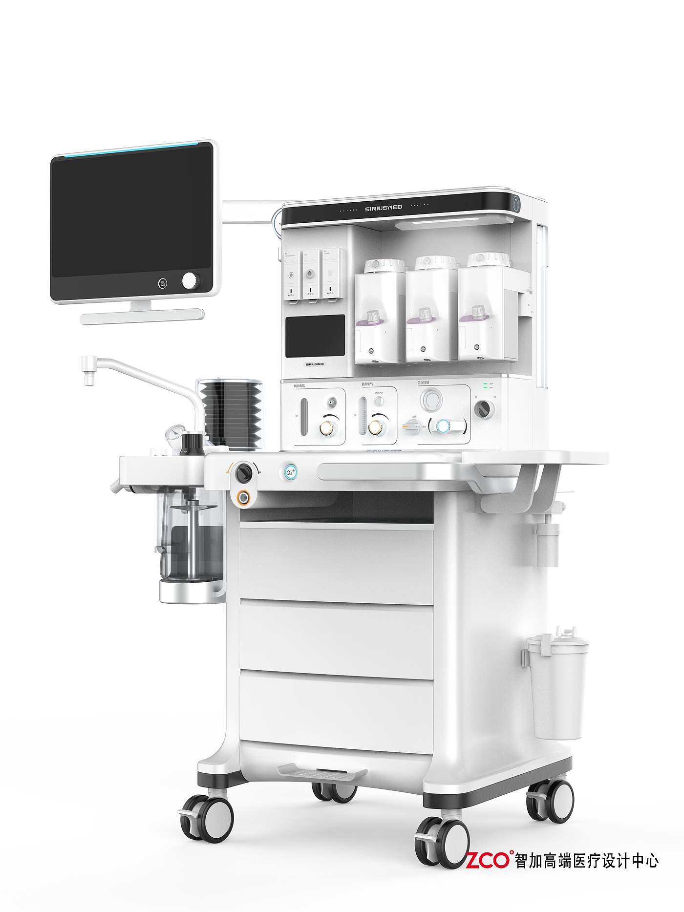 The anesthesia machine，medical apparatus and instruments，product，Appearance design，Structural design，