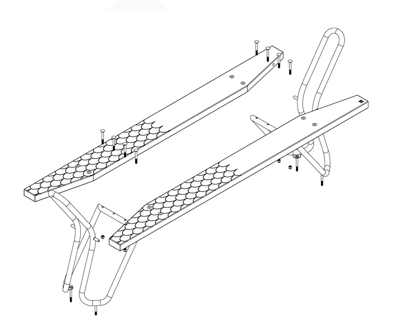 product design，outdoors，Parking rack，chair，