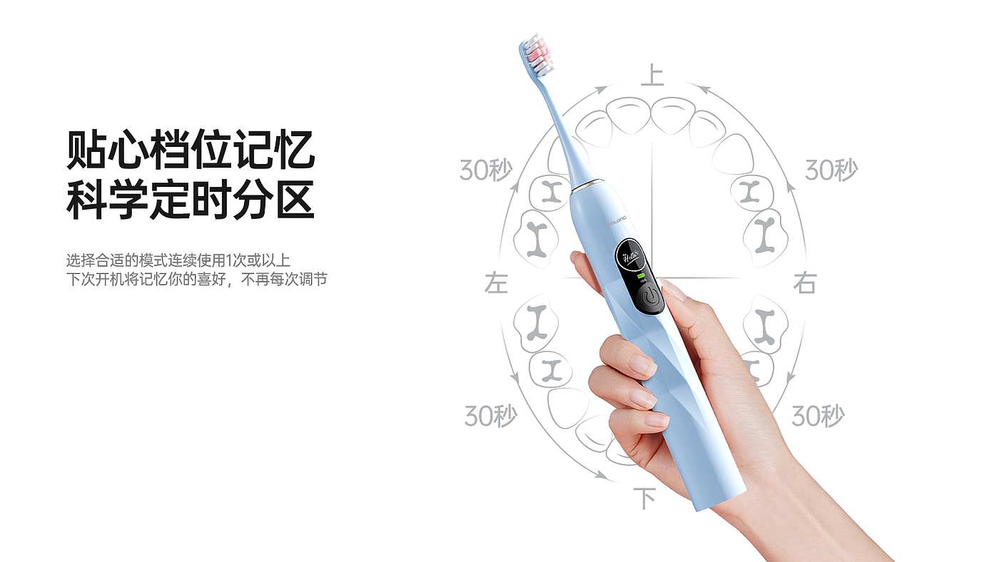 Electric toothbrush，screen，Intellectualization，Simple Advanced，