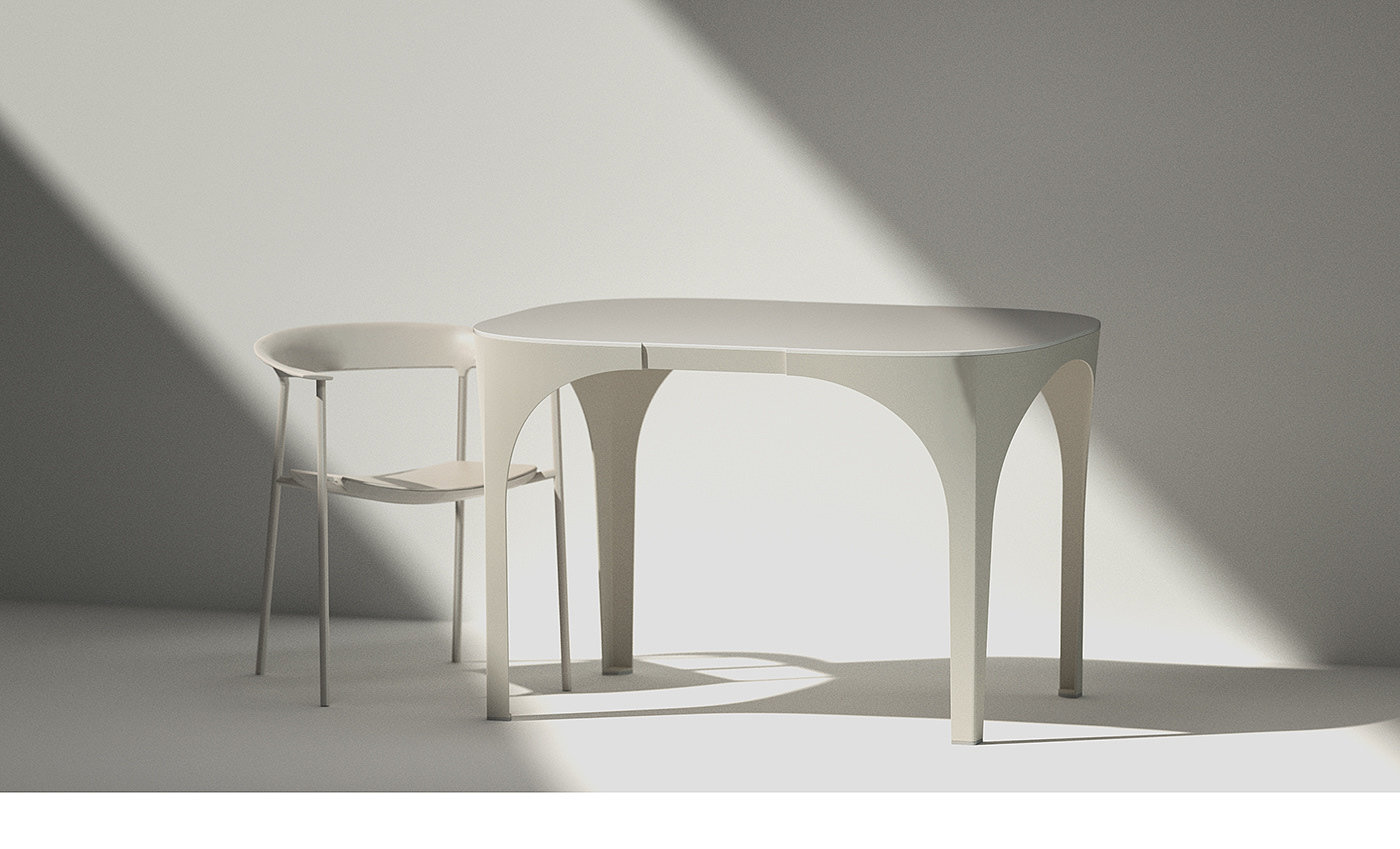 furniture，Table，chair，Curving，