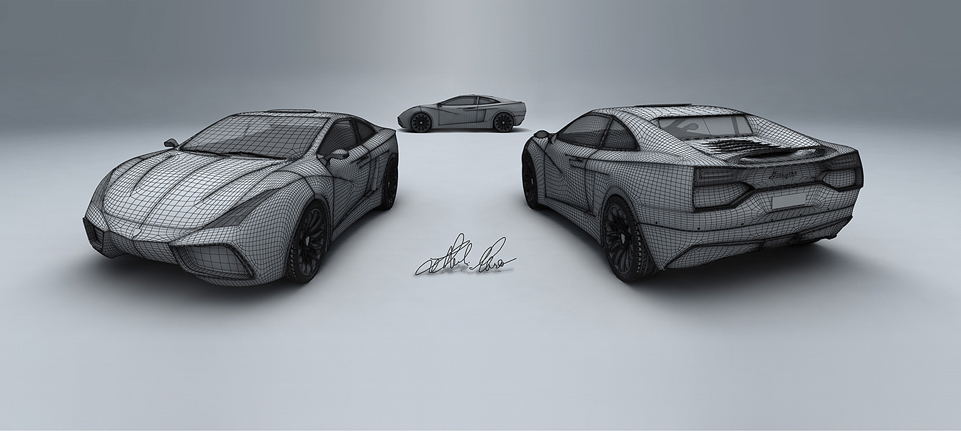 Lamborghini，Sports car，Hand drawn，Super car，