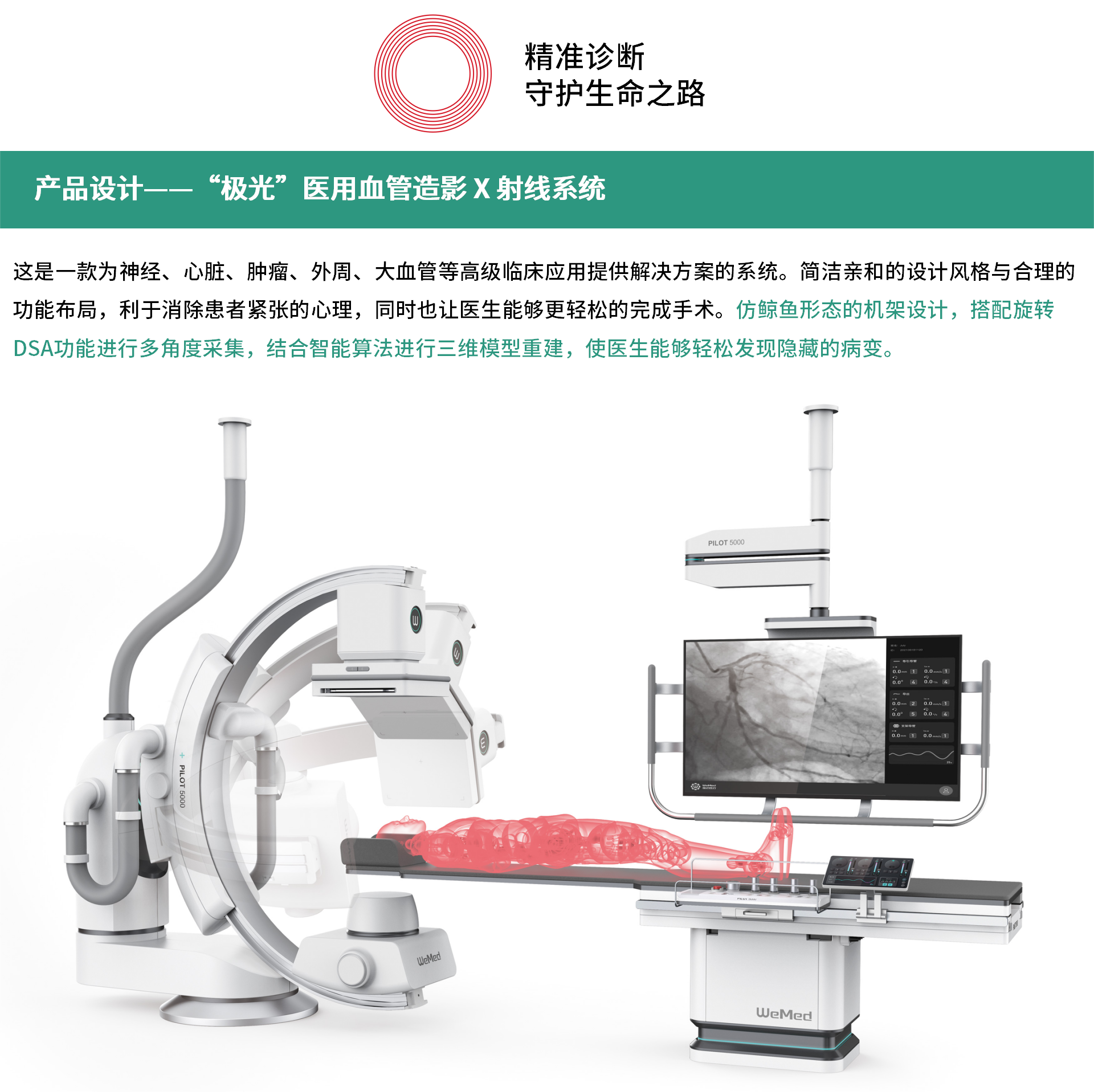 Zhijia design，medical angiography，X-ray system，Medical health，Red dot award，