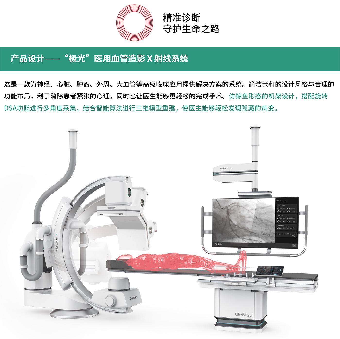 Zhijia design，medical angiography，X-ray system，Medical health，Red dot award，