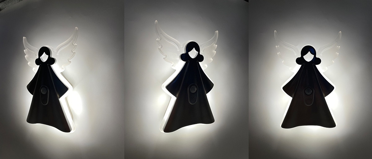 RGB，Induction lamp，Multiple modes of DIY，Angel modeling，New Children's Room Angel Wall Lamp，Christmas Halloween Children's Gift Explosions，