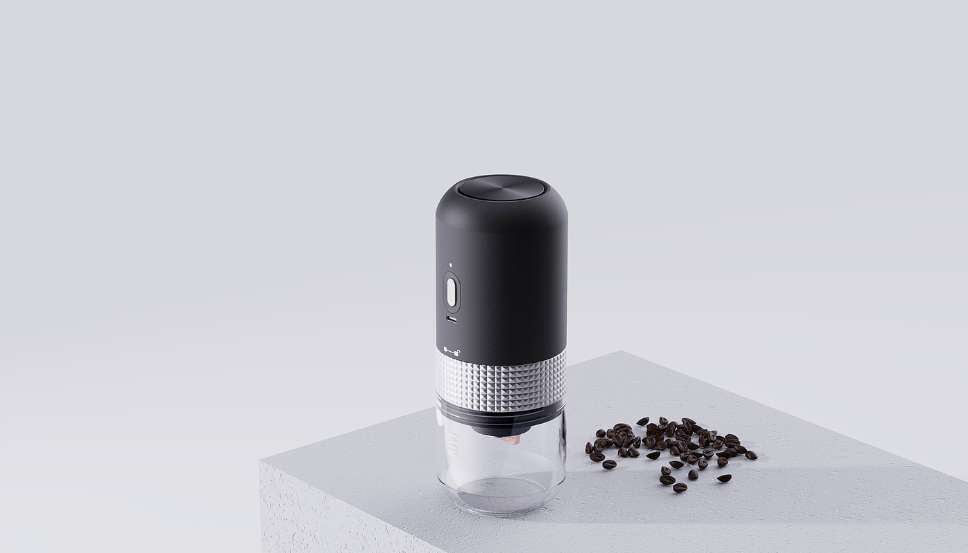 Coffee grinder，Coffee machine，Bean grinder，ID design，industrial design，