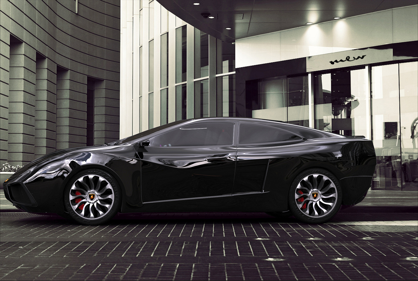 Lamborghini，Sports car，Hand drawn，Super car，