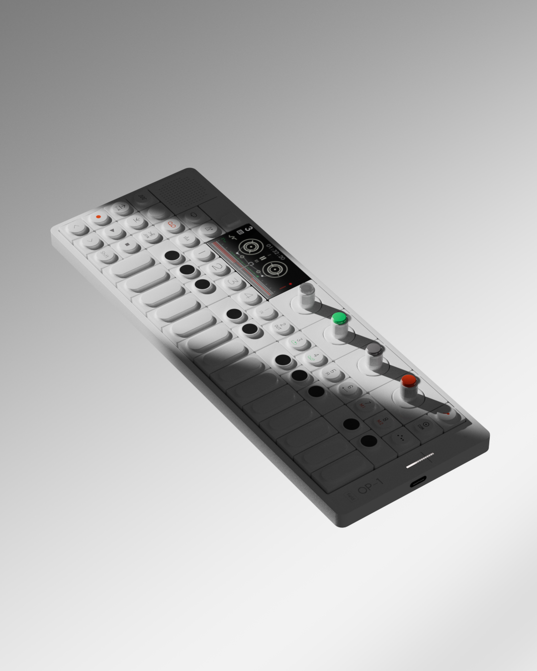 Industrial Design, Rendering, Music, Keyboard, mixer，