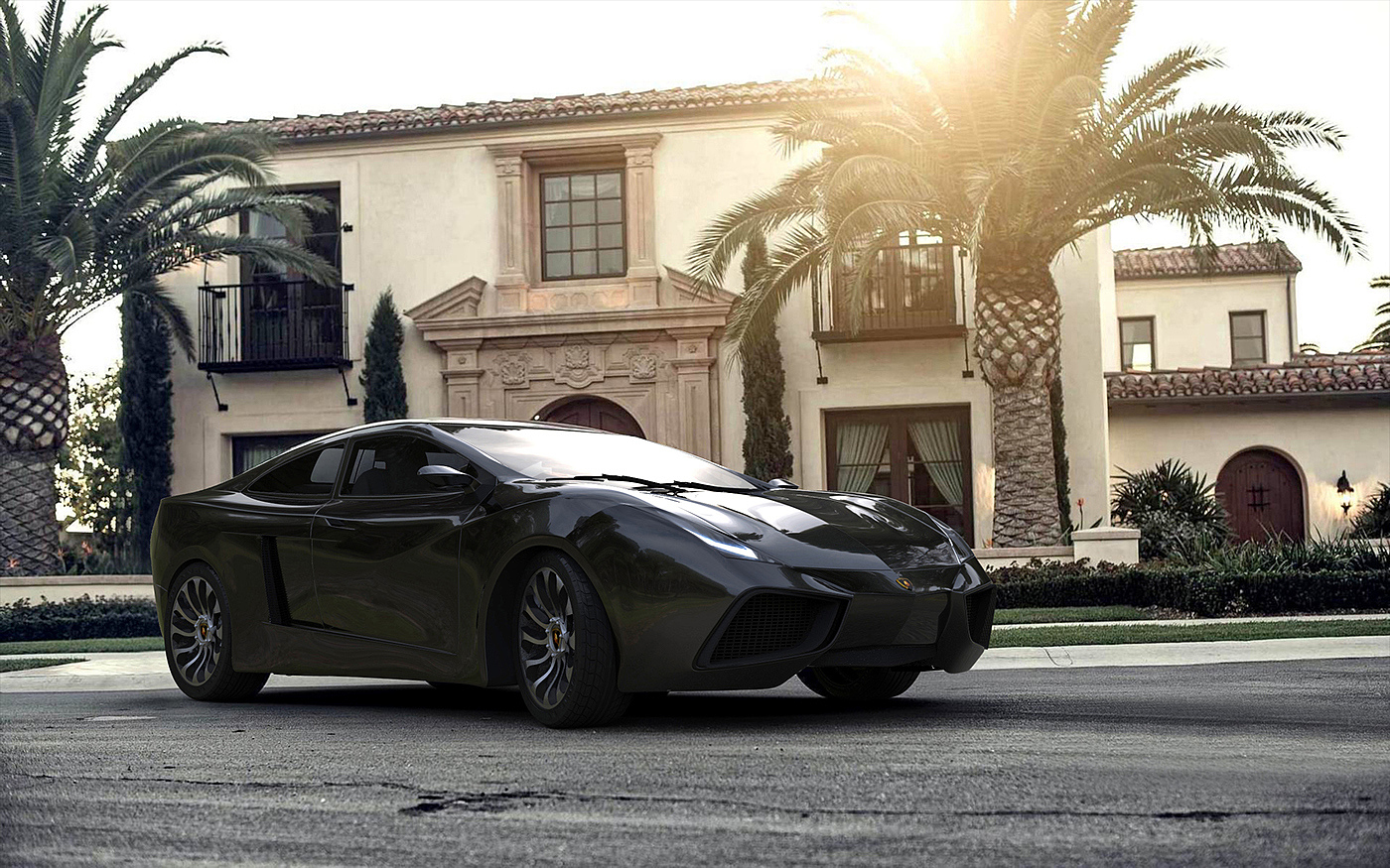 Lamborghini，Sports car，Hand drawn，Super car，