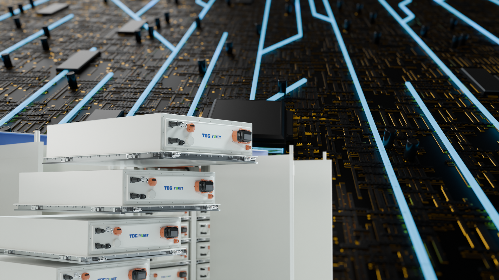 industrial product，Energy storage equipment，simulation animation，trailer，