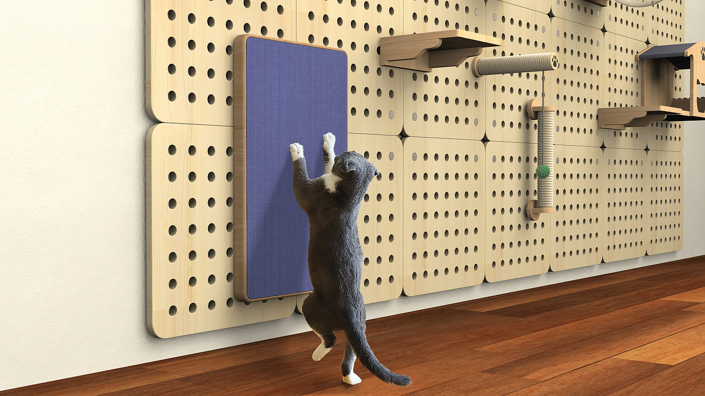 Cat climbing frame，Multifunctional furniture，modularization，Tunnel slab，Cat bag，